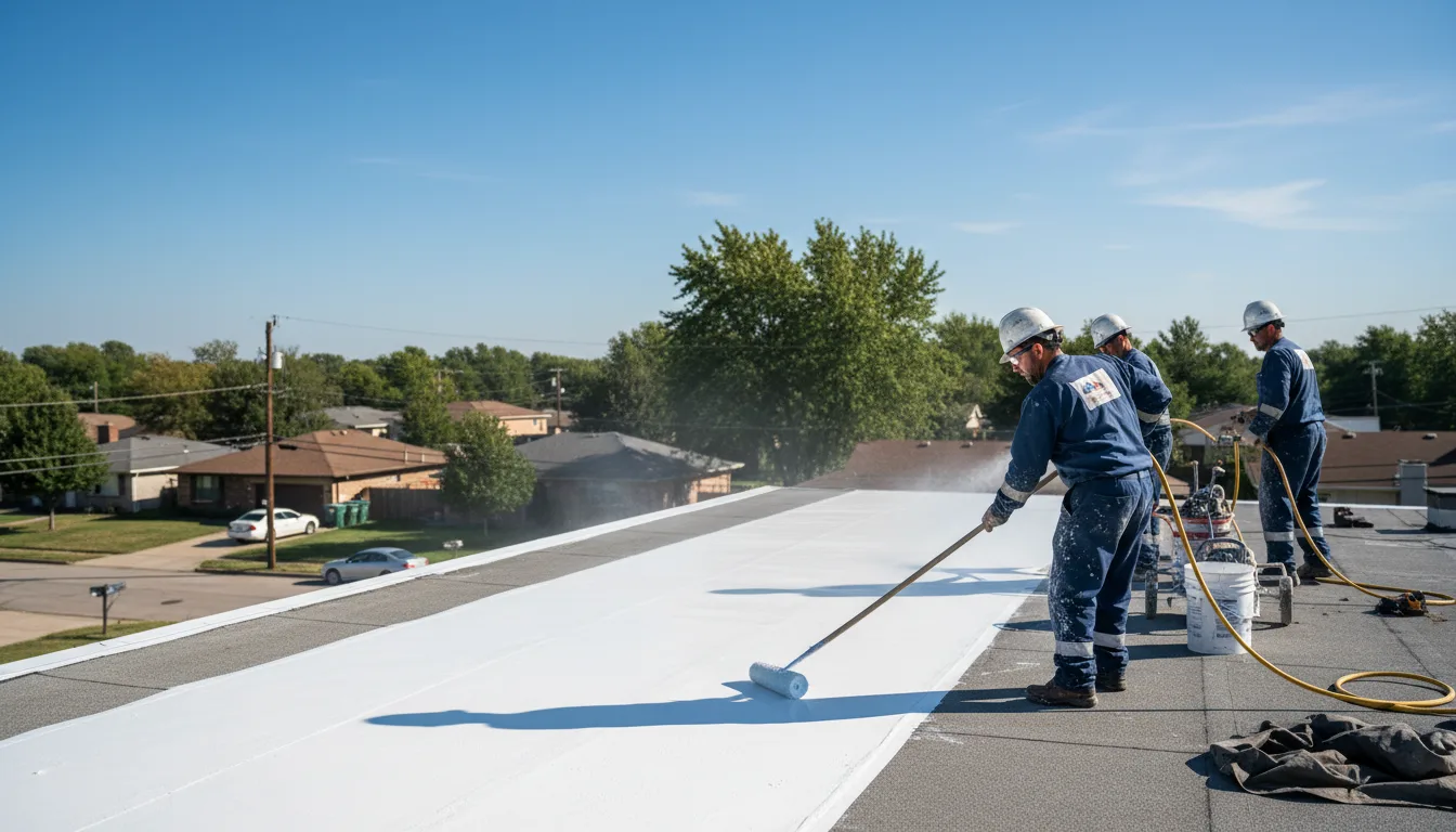 Commercial roof coating in Wapella, IL near me